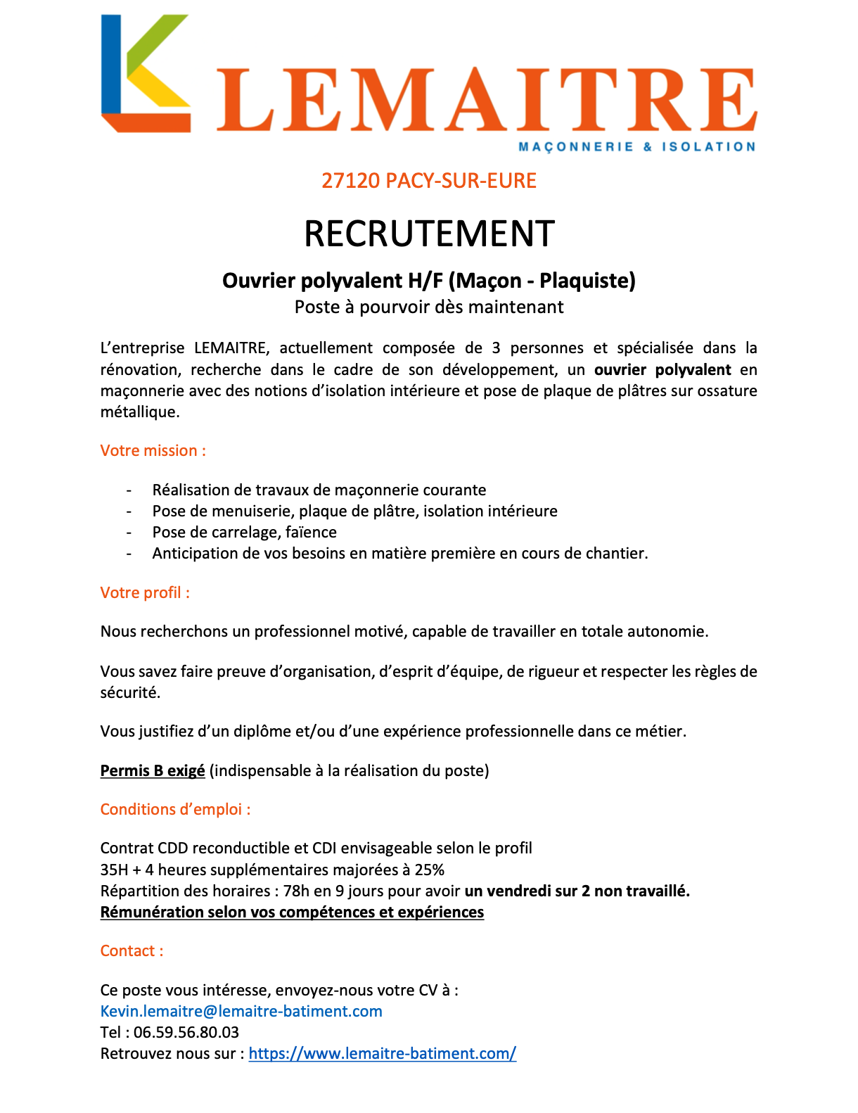 Recrutement